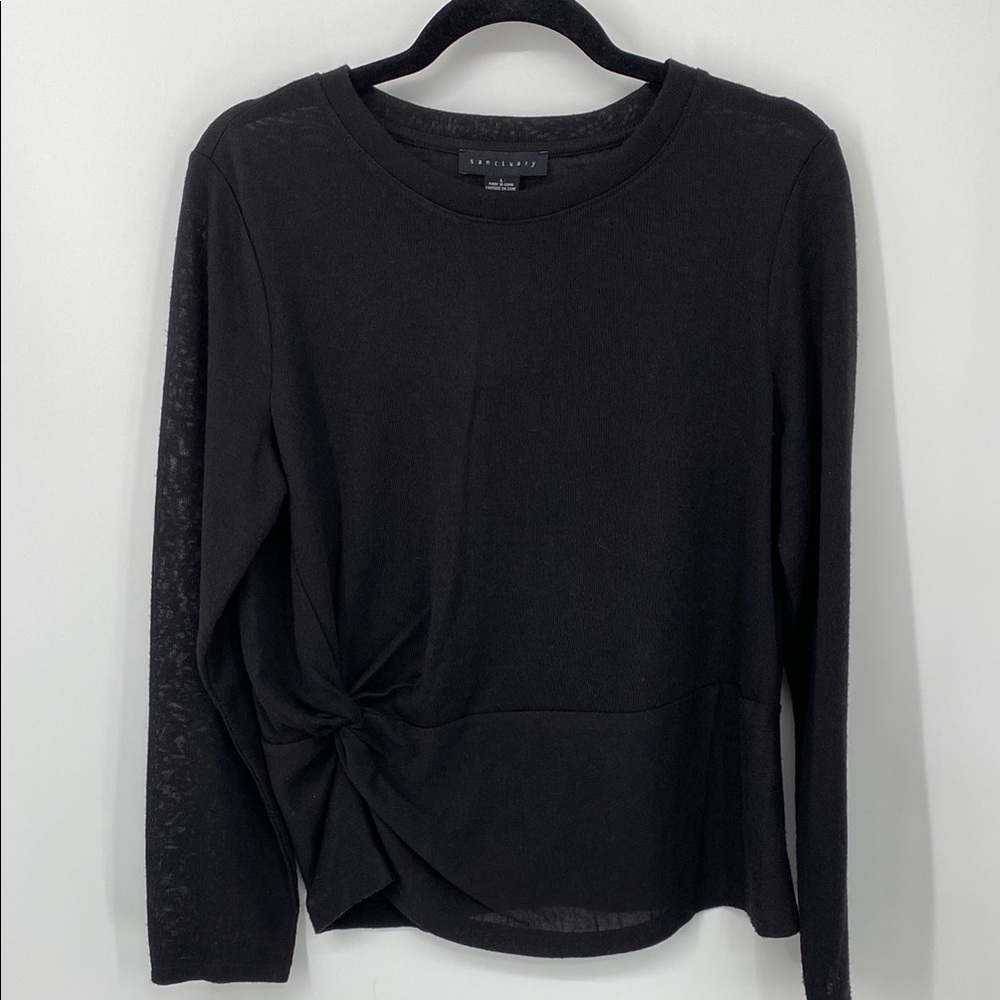SanctuaryBlack Knit Long Sleeve Top Size Large